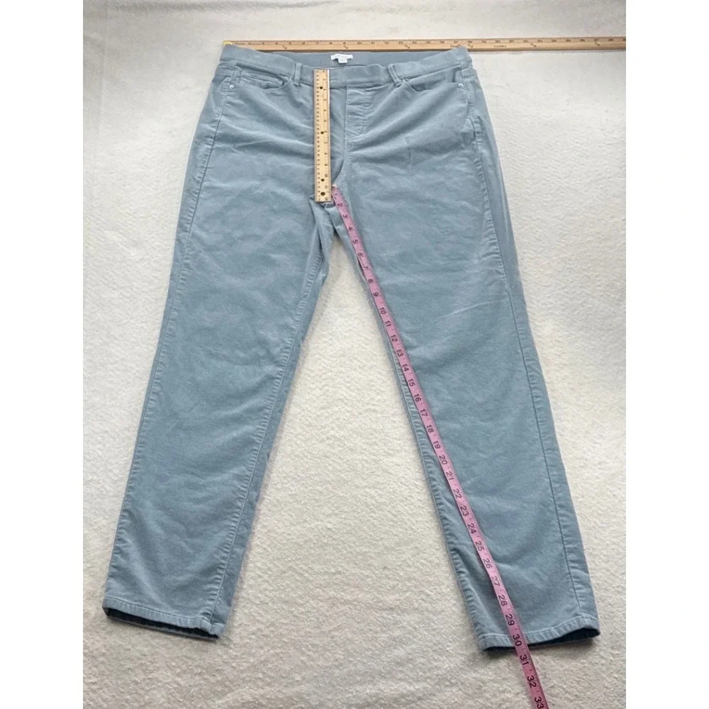 J. Jill Corduroy Pants Womens L‎ Light Blue Excellent Pull On Straight Leg Soft